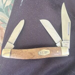 Old Timer 8OTW Desert Ironwood Handle 3-BLADE Stainless Handles Used